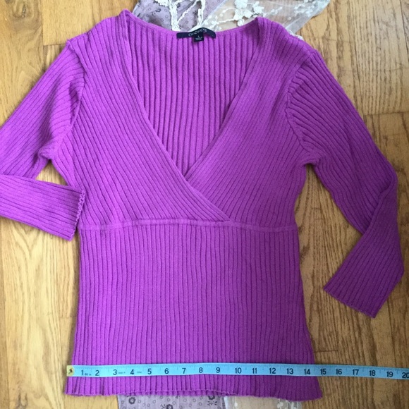 โ๏ธ CHADWICKS PLUNGING V-NECK SWEATER vintage BLACKISHGray. Sz M/Lg - Picture 10 of 16